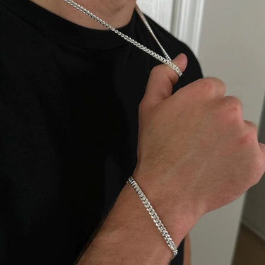 Necklace and Bracelet Cuban Links 4mm wide